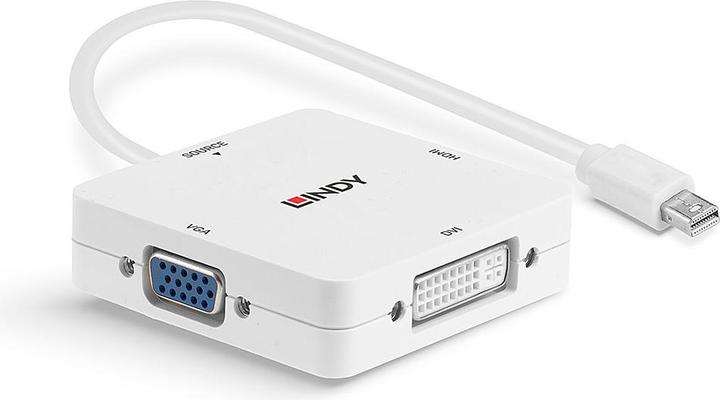 Immagine prodotto Lindy Adattatore da Mini-DP 1.2 a HDMI 4K30/DVI/VGA (HDMI, DVI, VGA, 20 cm)