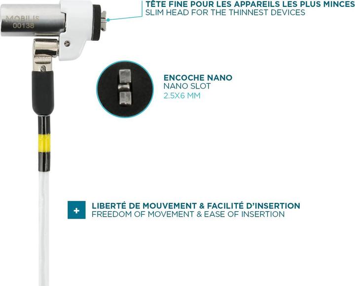 Actual product image Mobilis Nano - Slim Rotating security lock - Compatible MK