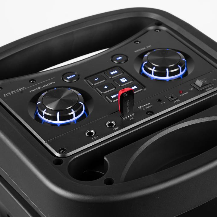 Produktbild Fenton Partybox - Track610 portable speaker met Bluetooth - Karaoke set met microfoon (10 h, Akkubetrieb, Netzbetrieb)