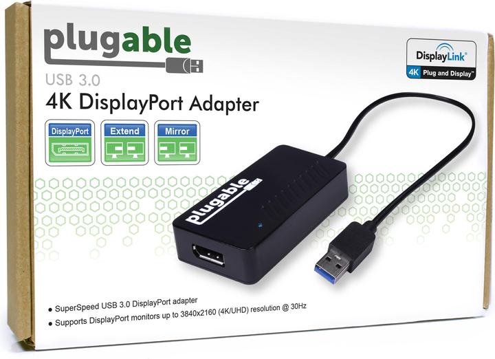 Produktbild Plugable USB 3.0 to DP UHD Video Adpt