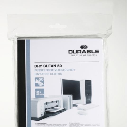 Actual product image Durable Dry Clean wipes 50 wipes (50 x)