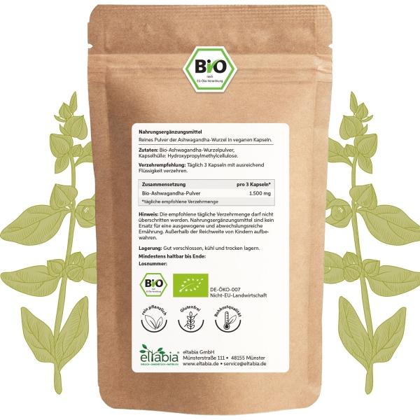 Produktbild Eltabia Bio Ashwagandha Kapseln 100 (100 Stück, Kapseln)