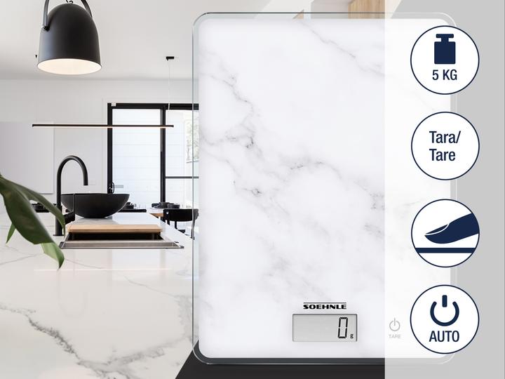 Actual product image Soehnle Digital Kitchen Scale Page Compact 300 Marble