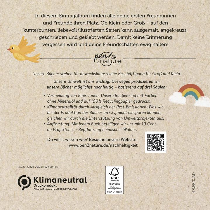 Produktbild Mein Freundschaftsbuch | Für Kindergartenkinder (Deutsch, pen2nature, 2023)