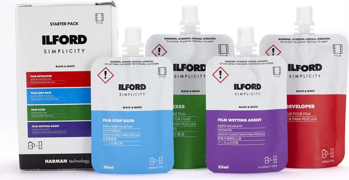 Ilford Simplicity Analog-Film Kit (Stoppbad, Negativentwickler, Fixierbad, Netzmittel, Sonstige Chemie)
