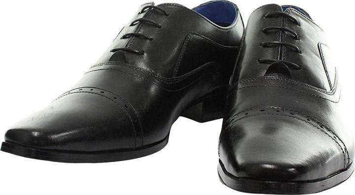Produktbild Roamers 4 Ösen Punch Cap Leder Oxford Schuhe (42)