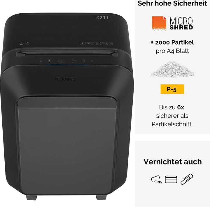 Image du produit Fellowes Powershred LX211 (Micro-coupe)