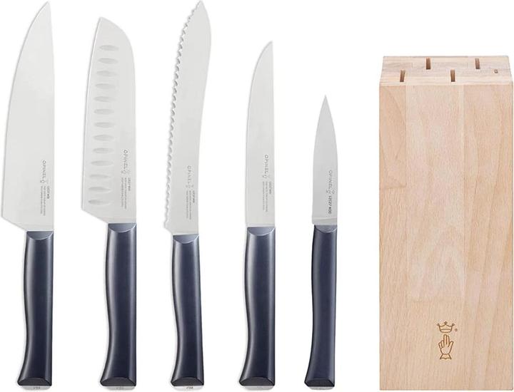 Produktbild Opinel Messerblock INTEMPORA, Buchenholz, mit 5 Messern, der INTEMPORA Serie