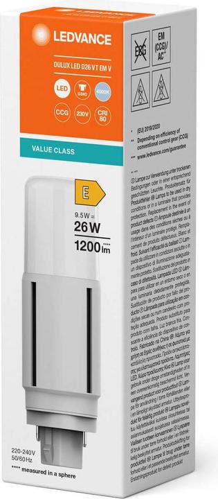 Immagine prodotto Ledvance Lampada compatta a LED (G24d, 9.50 W, 1200 lm, 1 x, E)