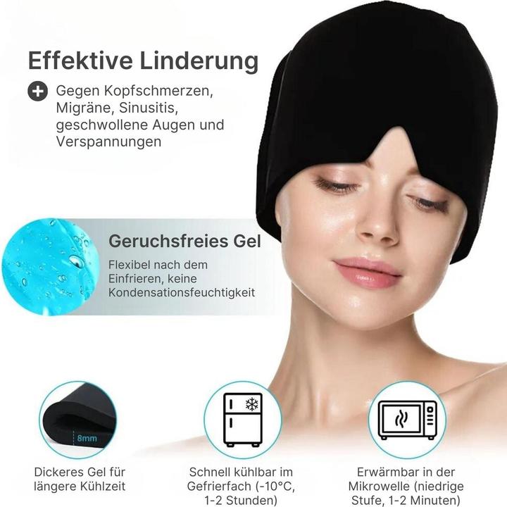 Produktbild Hermex Migräne-Gesichtsmaske Kühlhaube Kaltkompresse (1 x, 805 ml, 330 g)