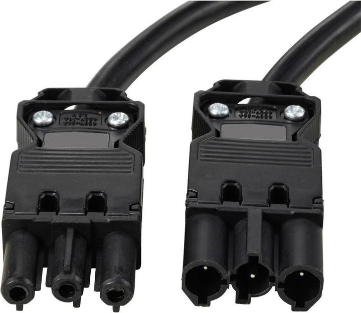 Actual product image Sygonix SY-6676360 Verlängerungsleitung Schwarz 2 m (2 m, GST18)