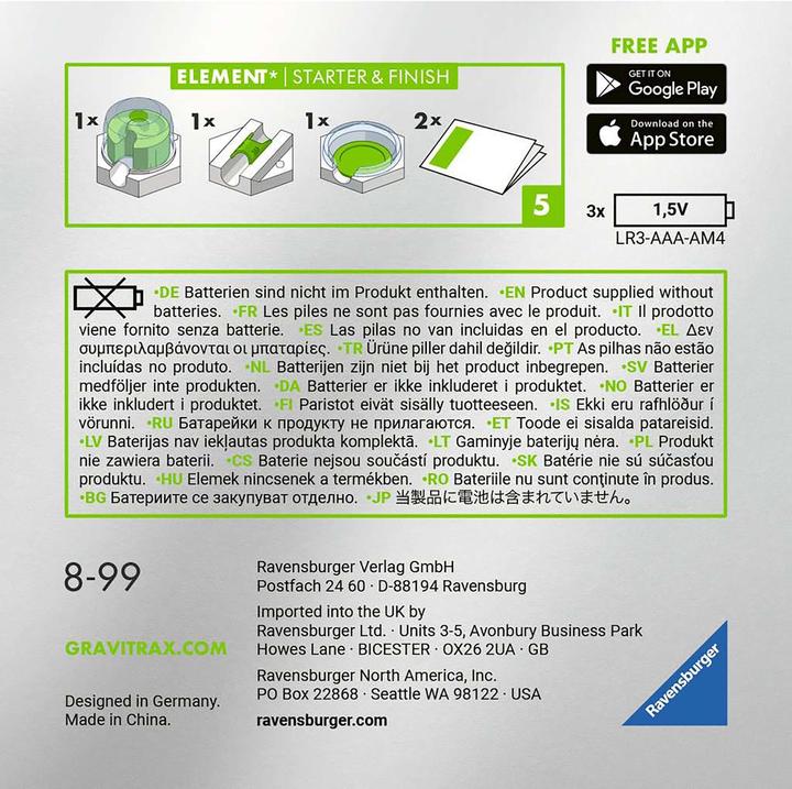 Image du produit Ravensburger GraviTrax Power Element Starter & Finish