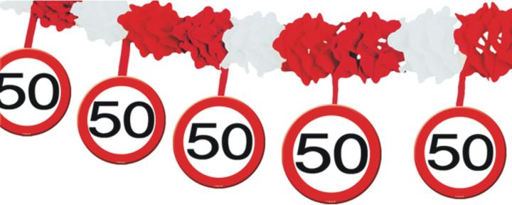 Produktbild Folat Girlande Verkehrsschild 50 Jahre