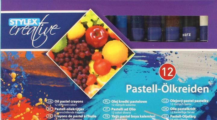Actual product image Stylex Oil crayons pastel set of 12 (Multicoloured)