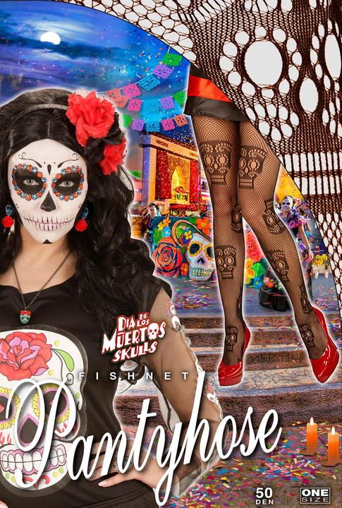Produktbild Widmann Strumpfhose Dia de los Muertos