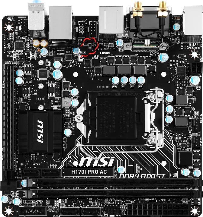 Produktbild MSI H170I PRO AC (LGA 1151, Intel H170, Mini-ITX)