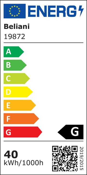 Energie-Label Beliani Deckenleuchte Lumarko LED Deckenleuchte Metalo Sp. Weisser SAKAE. (2850 lm, E27)