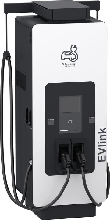 Produktbild Schneider Pro DC Ladestation 150kW, 2xCCS2 3,6m, 4G, ISO15118, IK10, IP55, C4, Display EVD1S150TBB (150 kW)