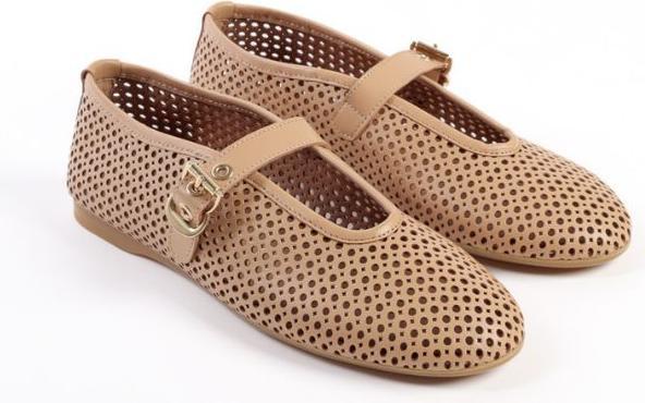 Actual product image Kmb Carroll Ballerinas Camel (41)