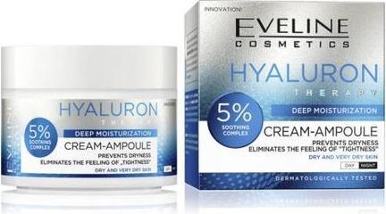 Immagine prodotto Eveline Hyaluron Crema Idratante Profonda-Ampoule 5% Complesso Lenitivo 50ml (50 ml, Crema da giorno)