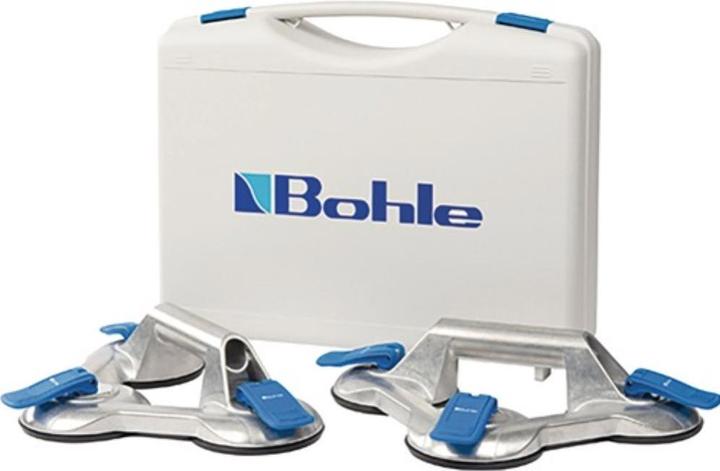 Actual product image Bohle VERIBOR® BLUE LINE suction lifter, pack of 2, 3 head aluminium body with (100 kg)