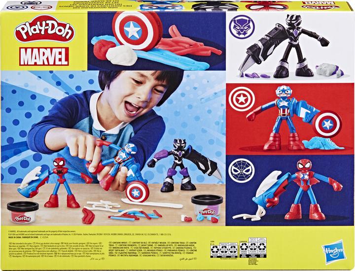 Actual product image Play-Doh Marvel Hero Adventure Playset with 3 Marvel Action Figures and Accessories, 4+