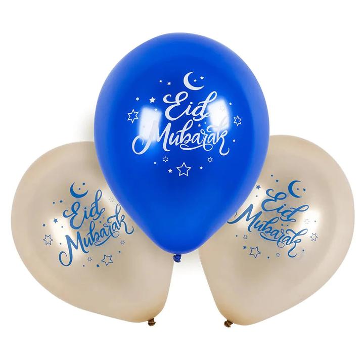 Produktbild Boland 6 Latex Ballons 'Eid Mubarak' zweiseitig 25 cm (6 x)