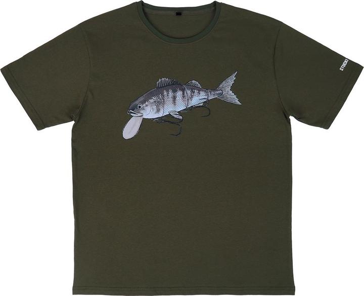 Stucki Fishing Because Fanatics T-Shirt Olive