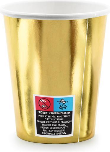 Actual product image Partydeco Mug 40 years in gold (6 x)