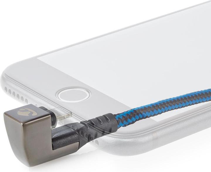 Produktbild Nedis USB-Kabel USB 2.0 Apple Lightning 8-Pin USB-CT Stecker 480 Mbps Vernickelt 2.00 m rund Gefloch (2 m, USB 2.0, 60 W)