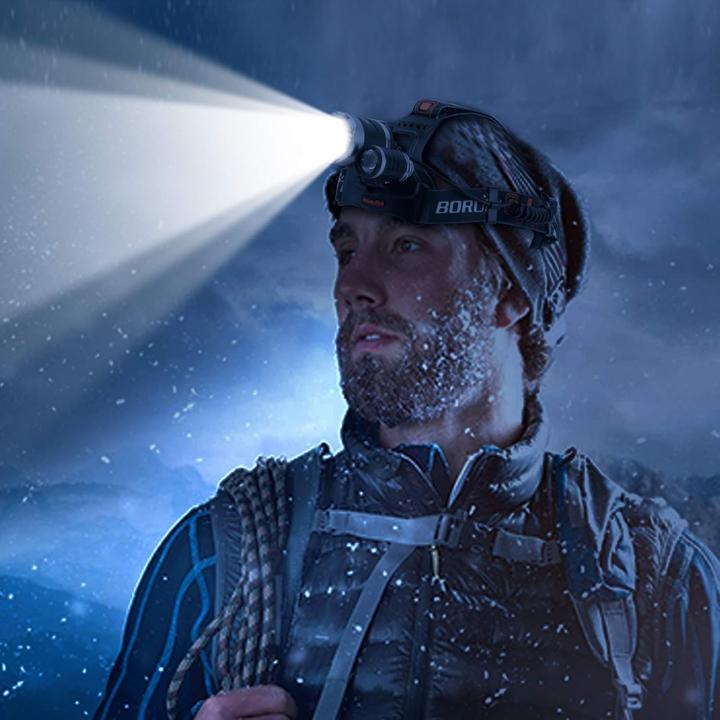 Actual product image Boruit RJ3000 Rechargeable LED Headlamp - Ultra Bright 5000 Lumens with 4 Modes (5000 lm)