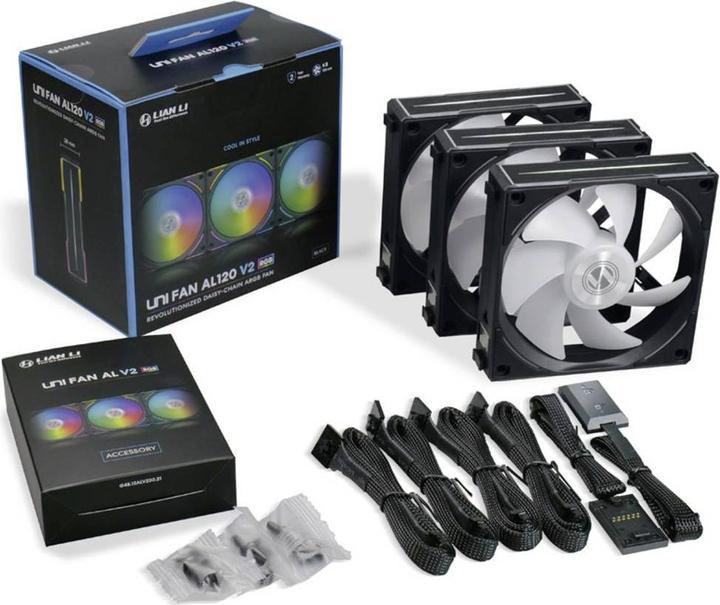Actual product image Lian-Li UNI-FAN AL V2 (120 mm, 3 x)
