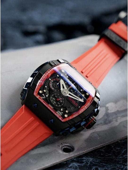 Actual product image Nubeo NB-6024-NAS-03 Men's watch Magellan NASA Chronograph Limited 48mm 5ATM