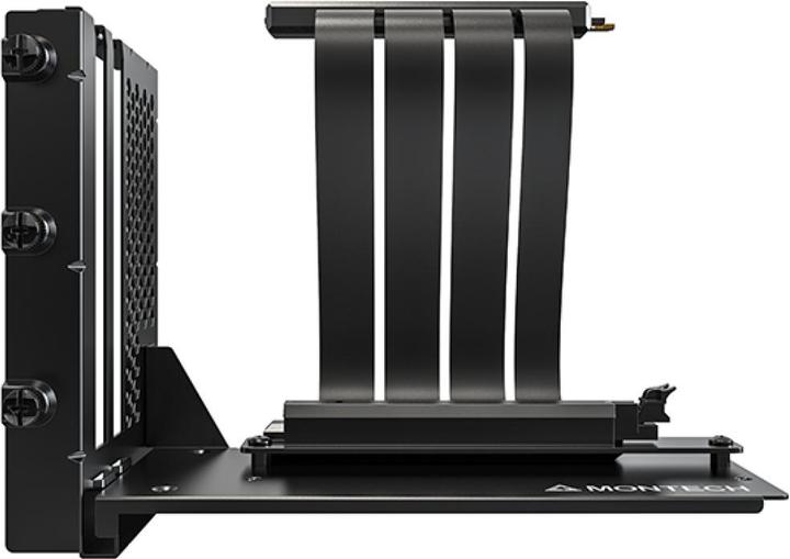 Actual product image Montech Vertical GPU mounting kit, PCIe 4.0 riser cable (black, 20cm)