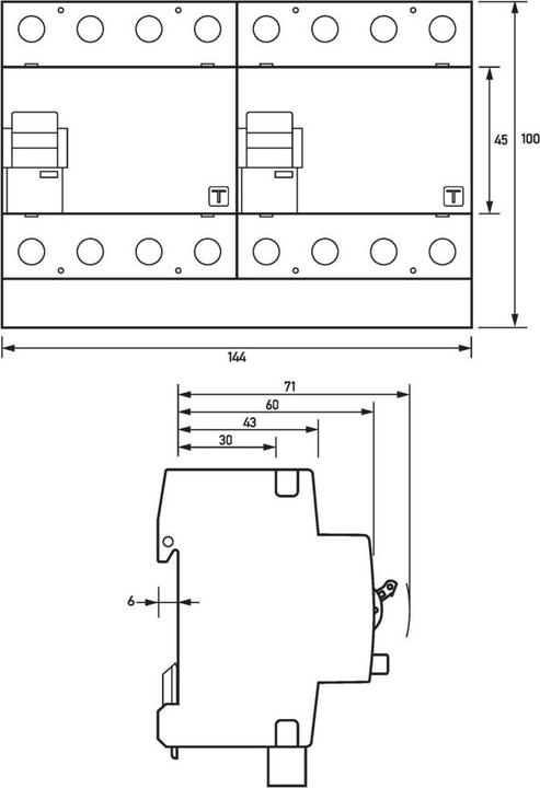 Produktbild Doepke DOEP DFS4 040-4/0,03-A TWIN Fehlerstromschutzschalter