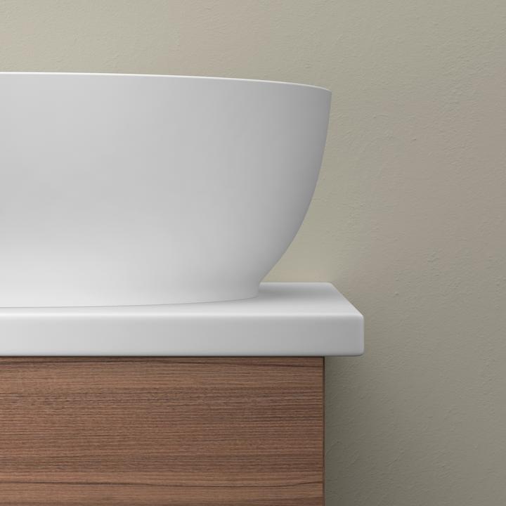 Actual product image Duravit Sivida countertop washbasin, round, 300x300mm, without tap hole, without overflow (300 mm, 300 mm)