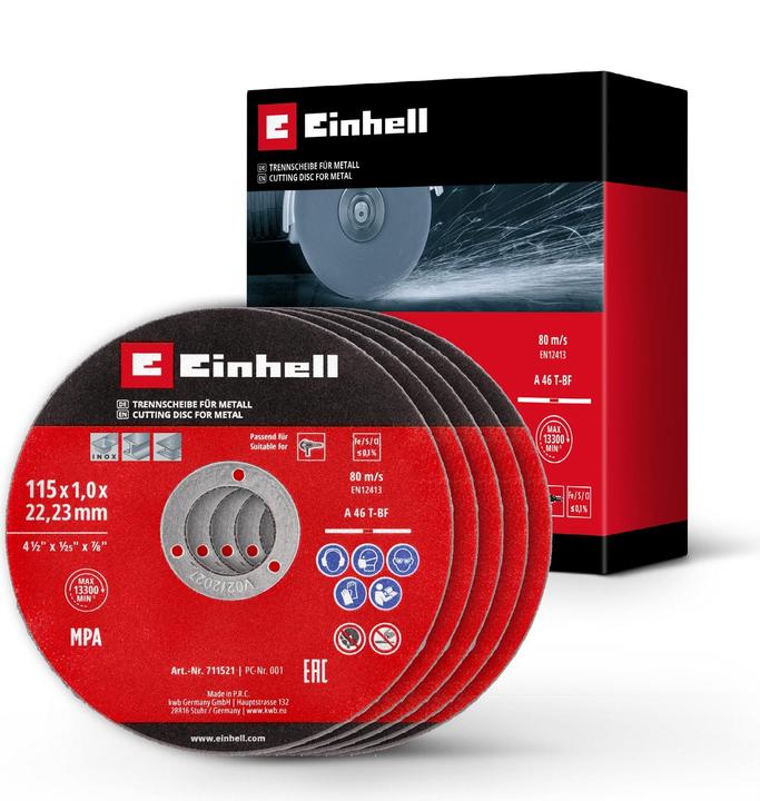 Einhell 5 Trennscheiben 115 mm