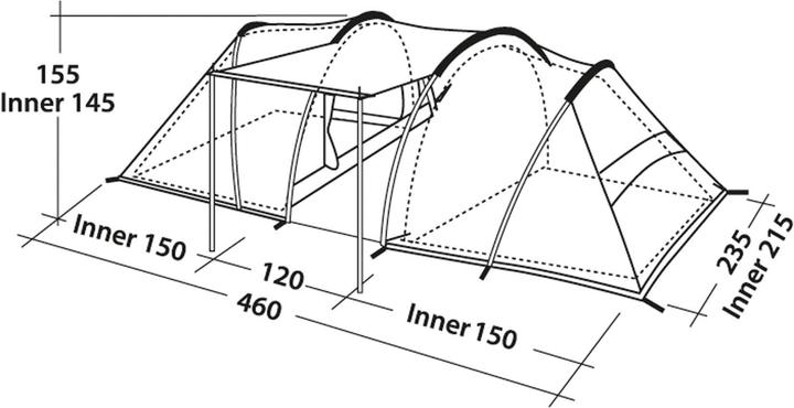 Actual product image Robens Green Castle Tent (Tunnel tent, 8.80 kg, 6 persons)