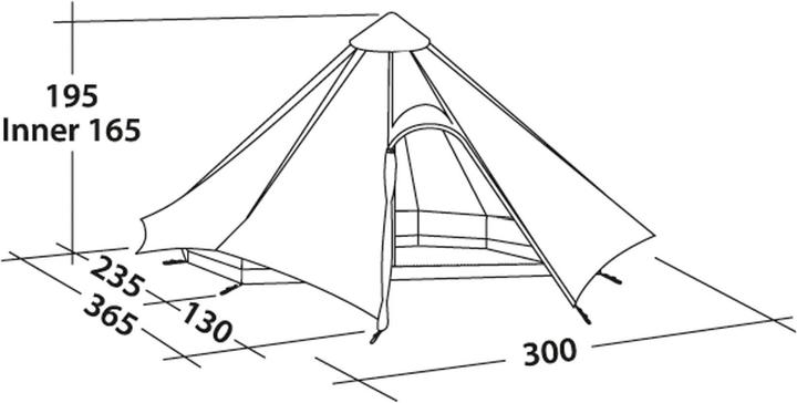 Actual product image Robens Green Cone Tent (5.40 kg, 4 persons)