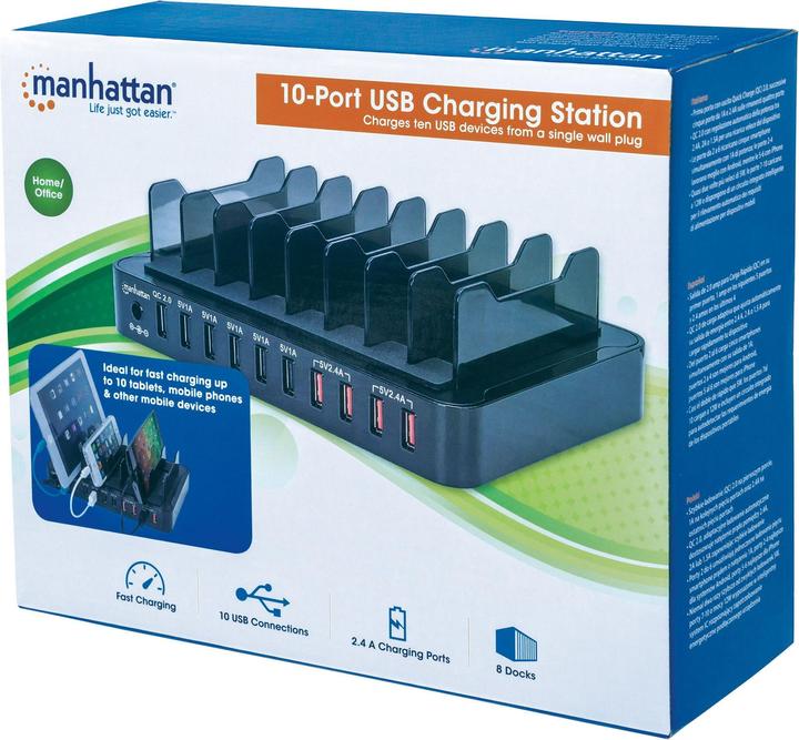 Image du produit Manhattan Station de recharge USB (76 W)