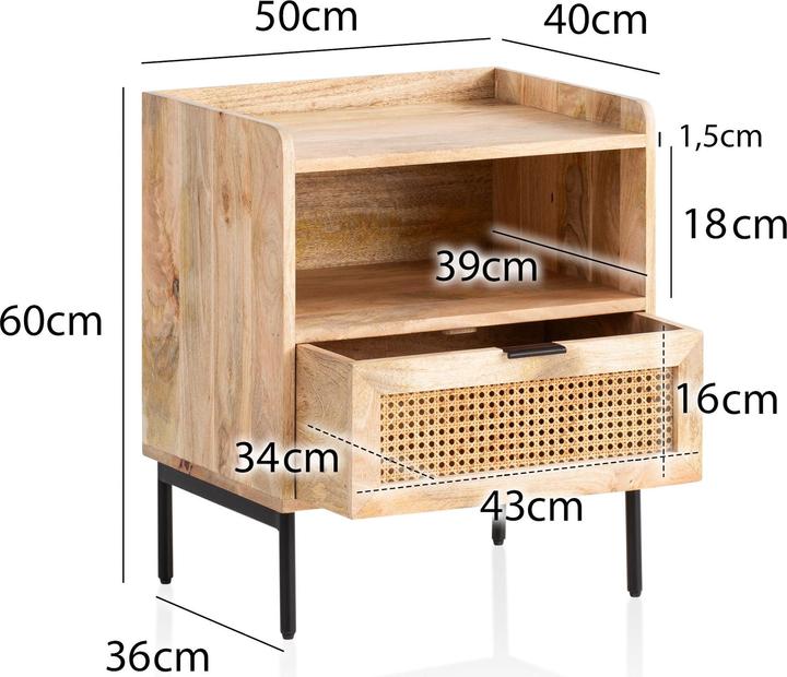 Actual product image Wohnling Mango (50 x 40 x 60 cm)
