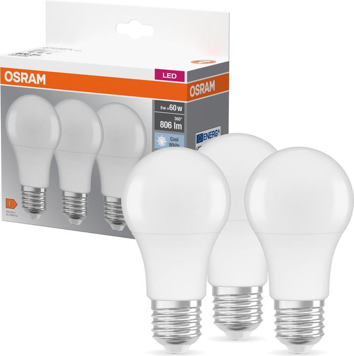 Image du produit Osram Led Base Classic A (E27, 8.50 W, 806 lm, 3 x, F)