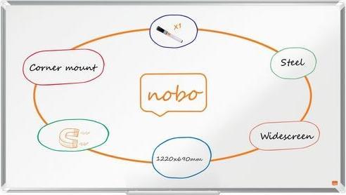 Image du produit Nobo Tableau blanc Widescreen Premium Plus acier Nano Clean (122 x 69 cm)