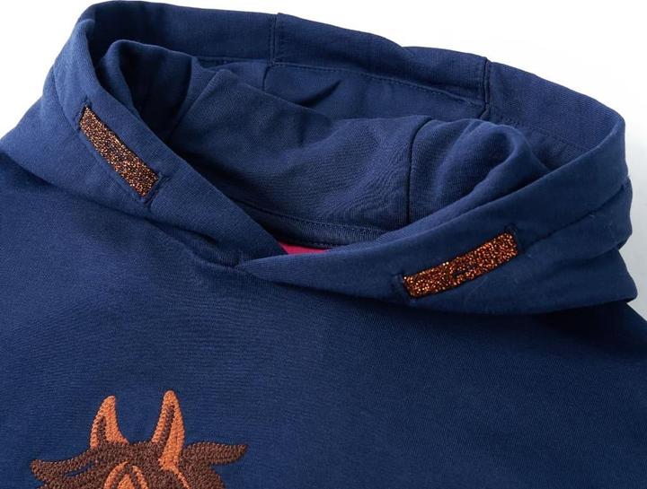 Immagine prodotto VidaXL Felpa con cappuccio per bambini blu navy 128,Materiale: 95 (128)