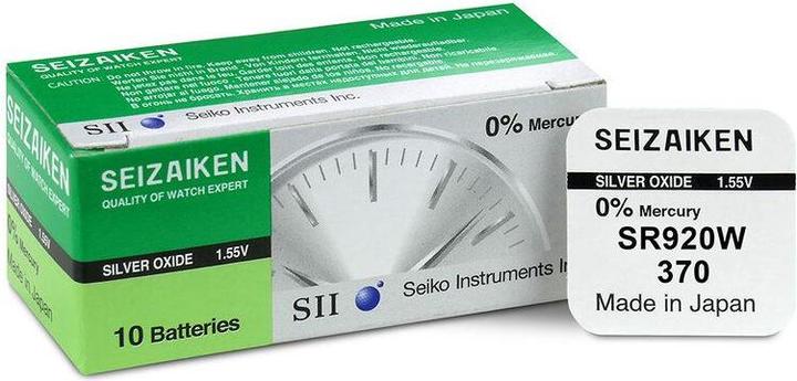 Actual product image Seiko 370 / SR920W - 10 button cells (10 pcs., 42 mAh)