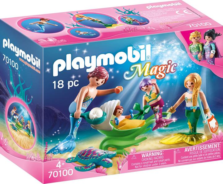 Produktbild Playmobil Familie mit Muschelkinderwagen (70100)