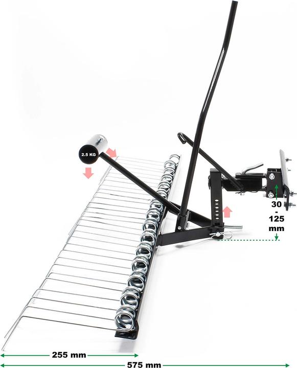 Produktbild Wiltec Vertikutierer 120cm für Aufsitzmäher Rasenlüfter Rasenpflege Rasentraktor