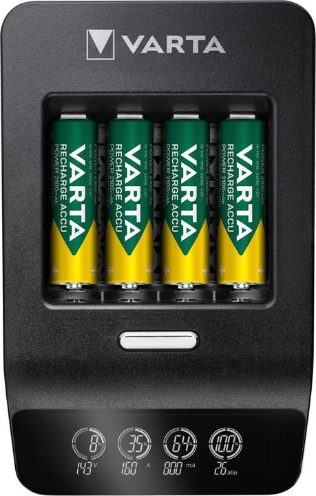 Produktbild Varta LCD Ultra Fast Charger+ (1 Stk., AA, 2100 mAh, Ladegerät inkl. Akku)