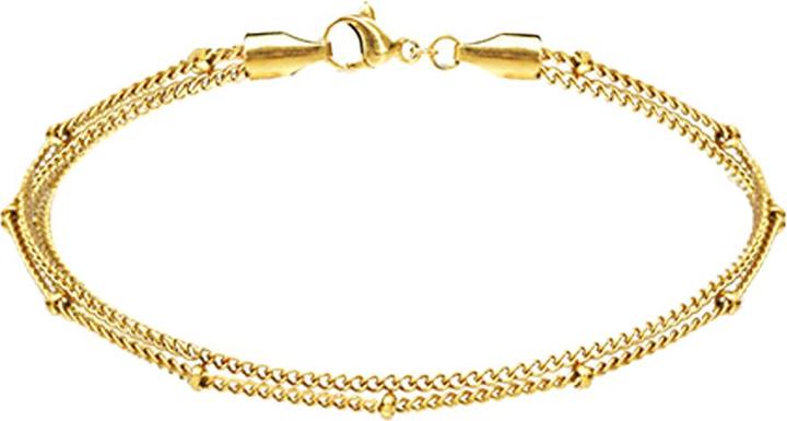 Actual product image Star Piercing Gold-plated Basic bracelet and Basic rings (19 cm, without brass)
