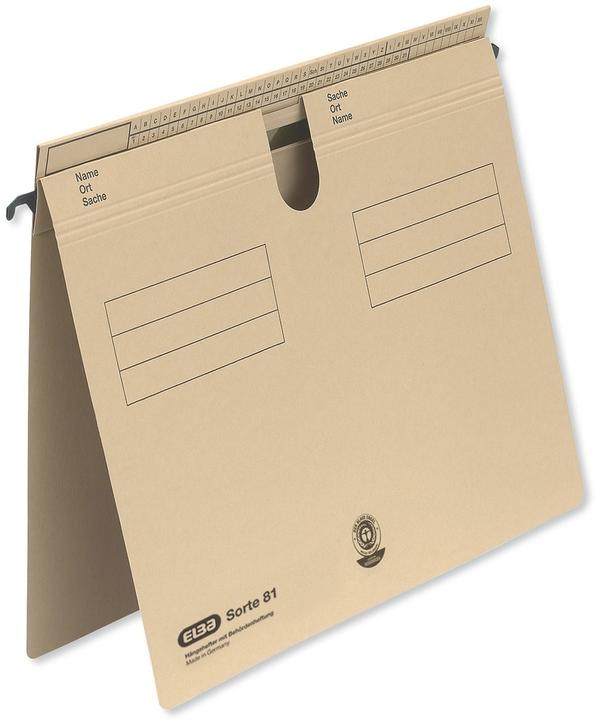 Actual product image Elba hanging file type 81, overhanging tab fold,chamois manila board 250 g-sqm, metal hanging rail, ka (A4, 1 x)